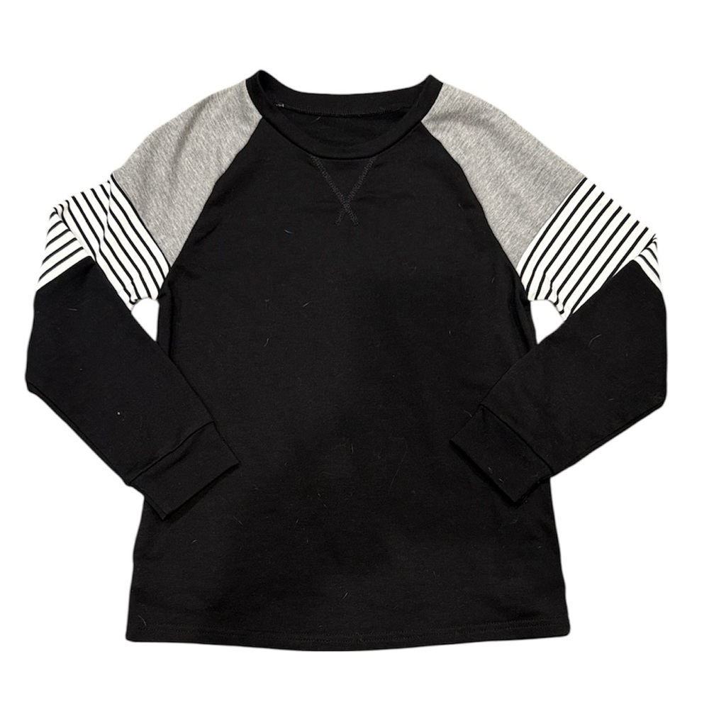 Striped Raglan Long-Sleeved Shirt for Girls